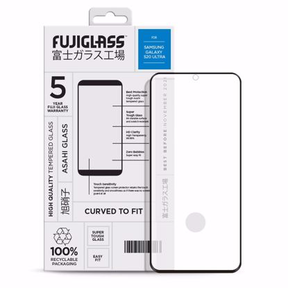 Picture of Fuji Fuji Curved-to-fit Screen Protector for Samsung Galaxy S20 Ultra in Clear/Black