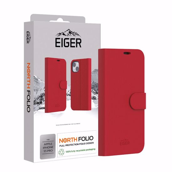 Picture of Eiger Eiger North Folio Case for Apple iPhone 15 Pro in Red