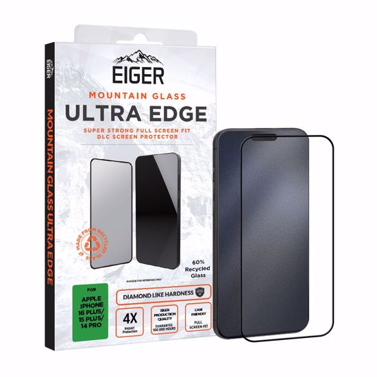 Picture of Eiger Eiger Mountain Glass Ultra EDGE Screen Protector for Apple iPhone 16 Plus/15 Plus/14 Pro Max