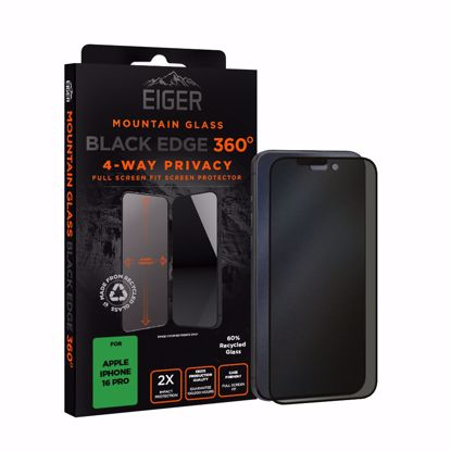 Picture of Eiger Eiger Mountain Black Privacy EDGE 360 Screen Protector GRS for iPhone 16 Pro
